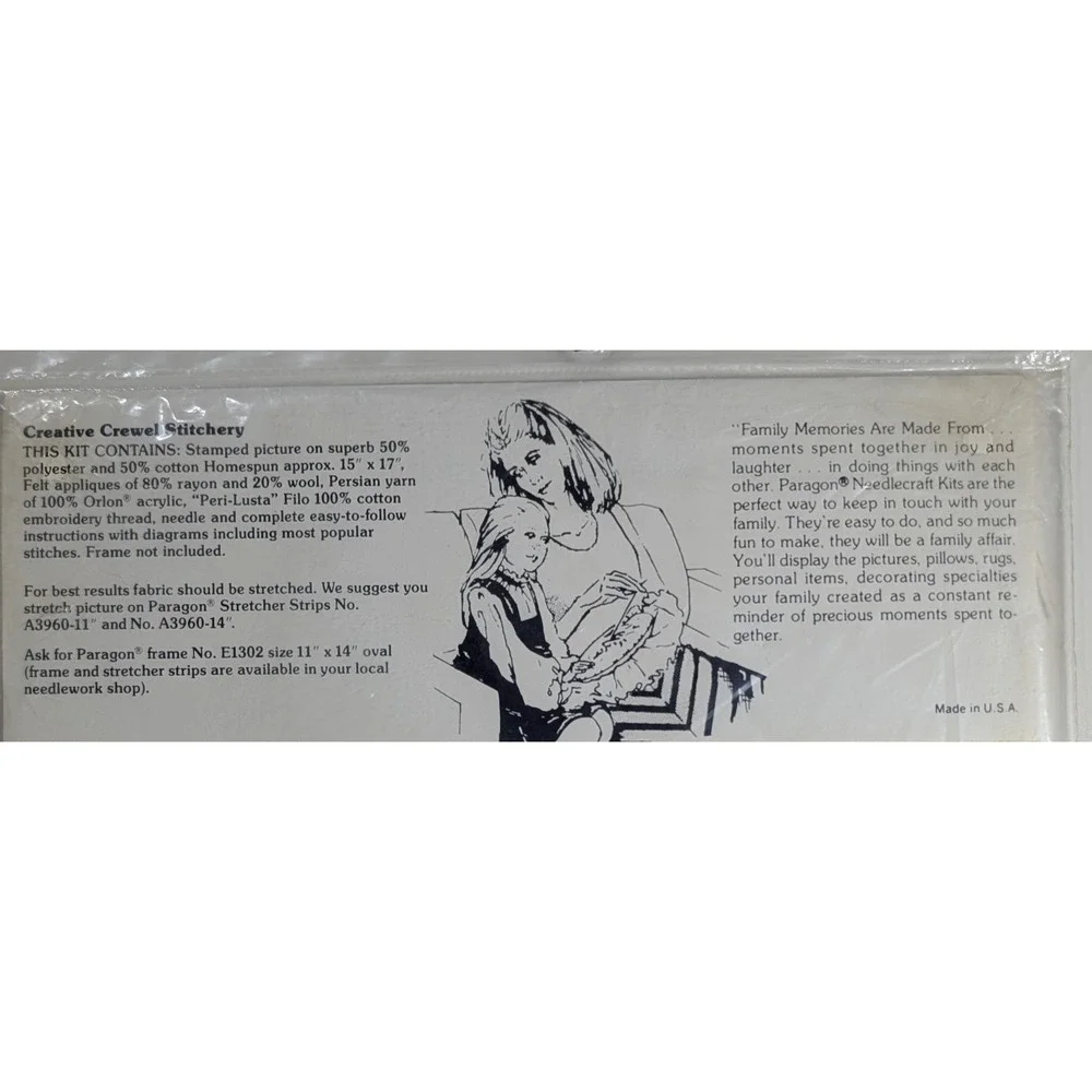 Paragon Needlecraft‎ Telling Her Secret Hummel Stitchery Kit #0464 Vintage 1976